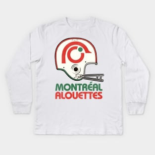 Defunct Montreal Alouettes Football Team Helmet Kids Long Sleeve T-Shirt